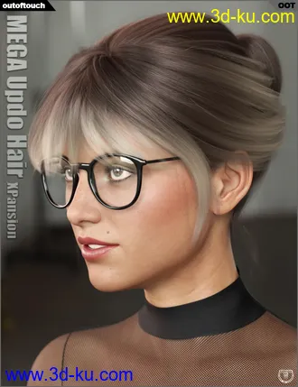 3D打印模型OOT Hairblending 2.0 Texture XPansion for MEGA Updo Hair的图片