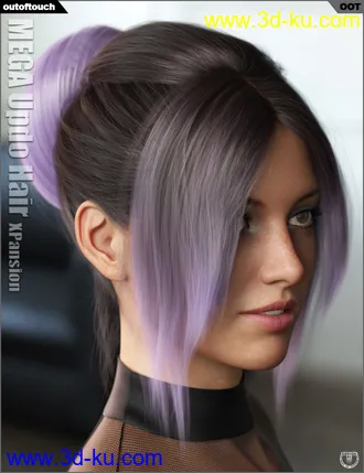 3D打印模型OOT Hairblending 2.0 Texture XPansion for MEGA Updo Hair的图片