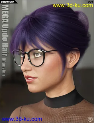 3D打印模型OOT Hairblending 2.0 Texture XPansion for MEGA Updo Hair的图片