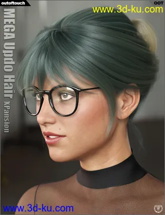 3D打印模型OOT Hairblending 2.0 Texture XPansion for MEGA Updo Hair的图片