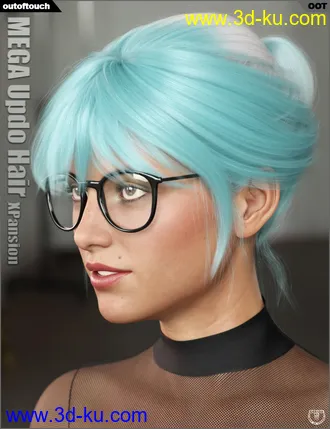 3D打印模型OOT Hairblending 2.0 Texture XPansion for MEGA Updo Hair的图片