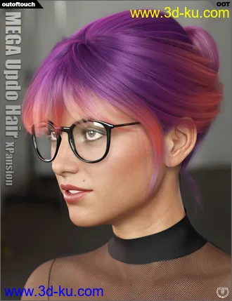 3D打印模型OOT Hairblending 2.0 Texture XPansion for MEGA Updo Hair的图片