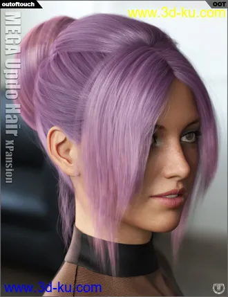 3D打印模型OOT Hairblending 2.0 Texture XPansion for MEGA Updo Hair的图片