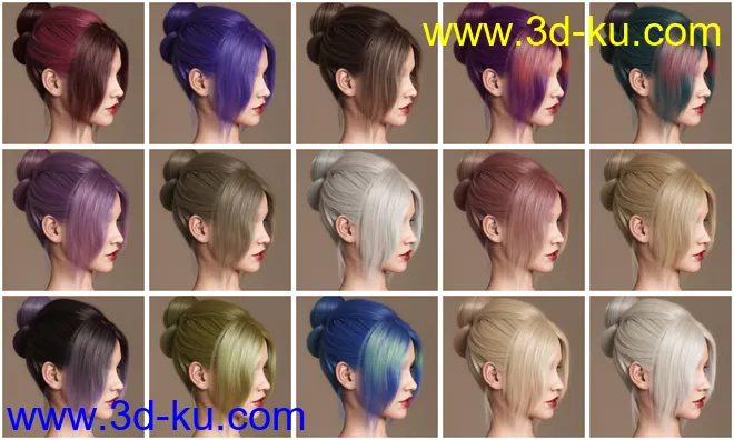 OOT Hairblending 2.0 Texture XPansion for MEGA Updo Hair模型的图片15