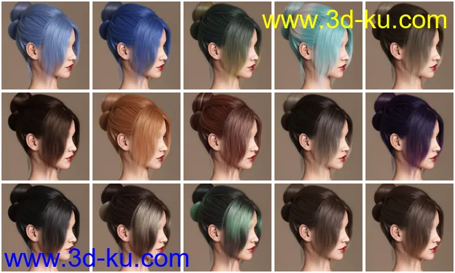 OOT Hairblending 2.0 Texture XPansion for MEGA Updo Hair模型的图片16
