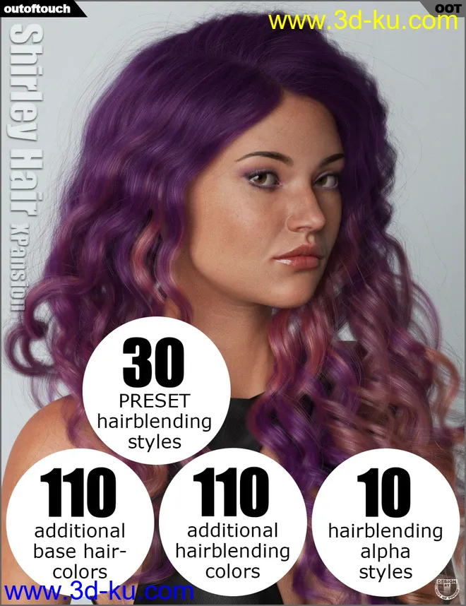 OOT Hairblending 2.0 Texture XPansion for Shirley Hair模型的图片1