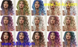 3D打印模型OOT Hairblending 2.0 Texture XPansion for Shirley Hair的图片