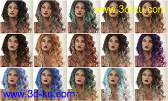 3D打印模型OOT Hairblending 2.0 Texture XPansion for Shirley Hair的图片