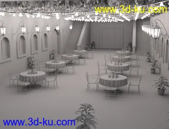 3D打印模型Open Air Cafe的图片