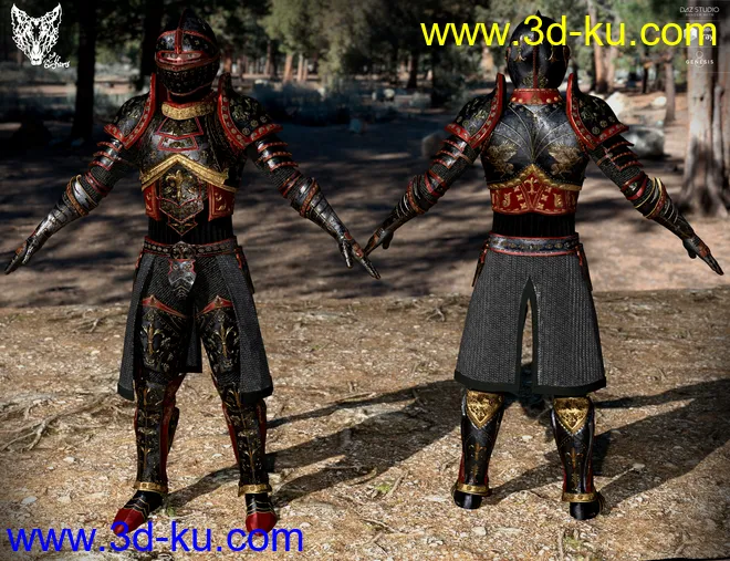 Orlean's Armor for Genesis 8 Male(s)模型的图片13