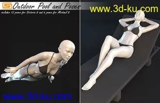 Outdoor Pool and Poses for Victoria 8 and Michael 8模型的图片16