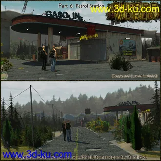 3D打印模型Outside World - Part6 - Petrol Station的图片