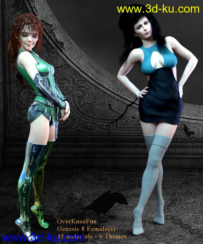 OverKneeFun for Genesis 8 Female模型的图片1