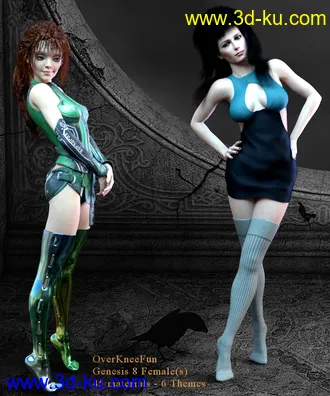 3D打印模型OverKneeFun for Genesis 8 Female的图片