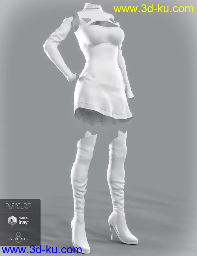 Panther Outfit for Genesis 8 Female(s)模型的图片5