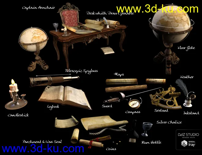 Pirate Cabin模型的图片3