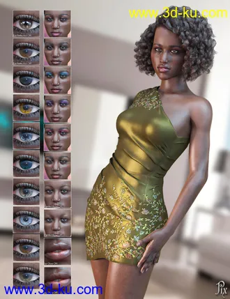 3D打印模型Pix Twylite HD for Genesis 8 Female的图片
