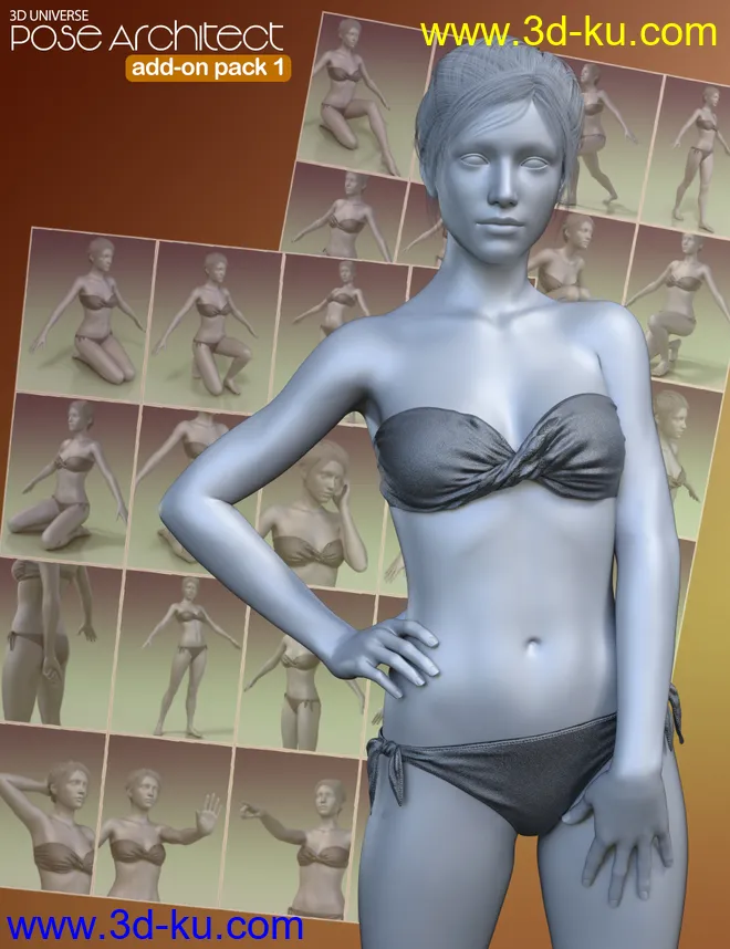 Pose Architect Add-on Pack 1 for Genesis 8 Female(s)模型的图片1