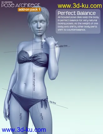 3D打印模型Pose Architect Add-on Pack 1 for Genesis 8 Female(s)的图片