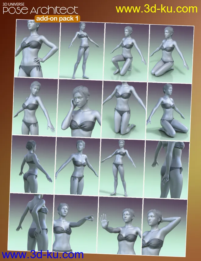 Pose Architect Add-on Pack 1 for Genesis 8 Female(s)模型的图片4