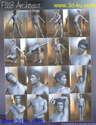 3D打印模型Pose Architect for Genesis 8 Male(s)的图片
