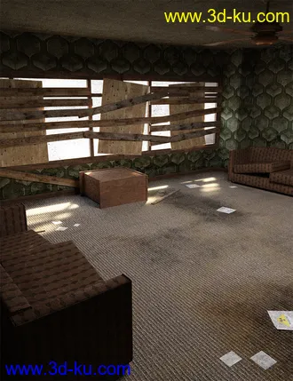 3D打印模型Post Apocalyptic Living Room的图片