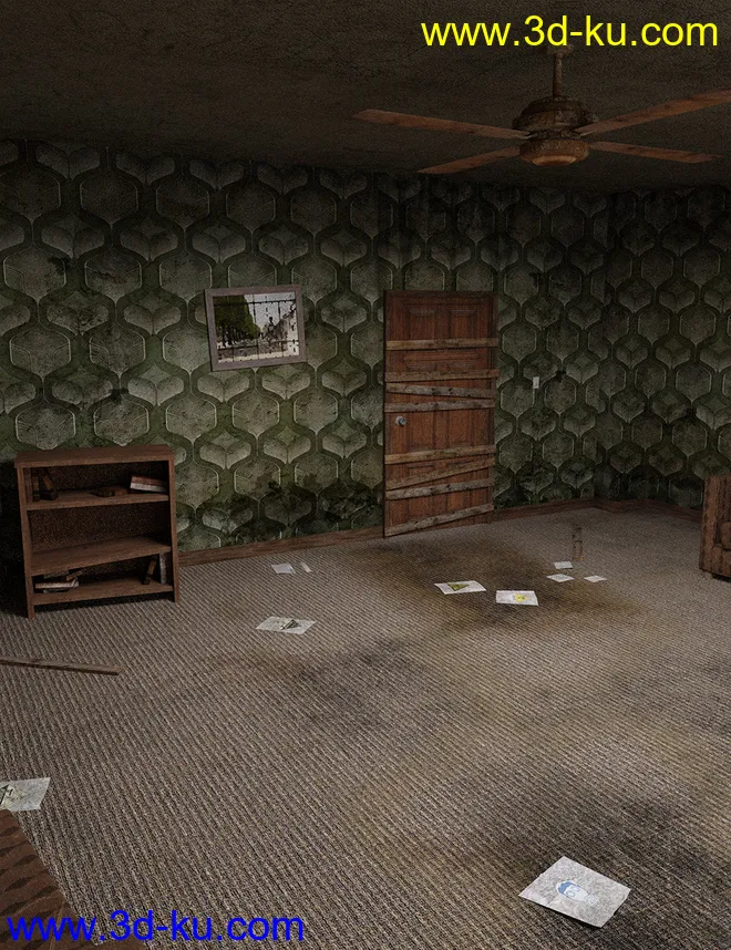 Post Apocalyptic Living Room模型的图片3