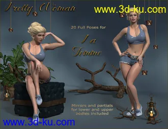 3D打印模型Pretty Woman Poses for La Femme的图片
