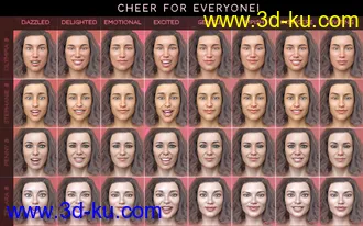 3D打印模型PTF Cheer for Everyone! Expressions for Genesis 8的图片