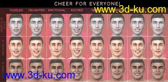 3D打印模型PTF Cheer for Everyone! Expressions for Genesis 8的图片
