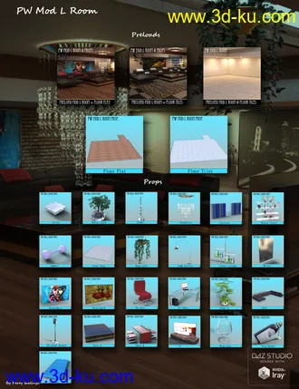 3D打印模型PW Mod Living Room的图片