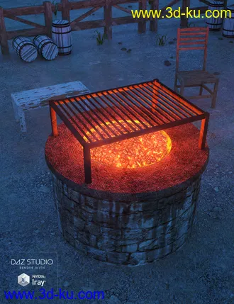 3D打印模型Ranch Campfire Scene的图片