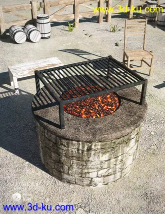 3D打印模型Ranch Campfire Scene的图片