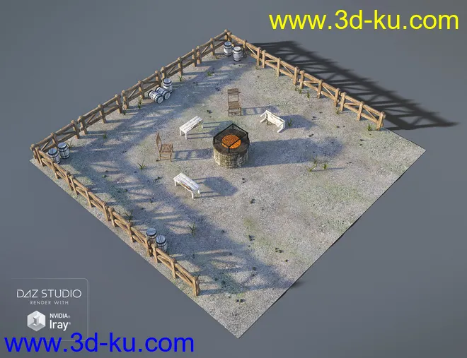 Ranch Campfire Scene模型的图片6