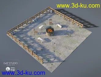 3D打印模型Ranch Campfire Scene的图片