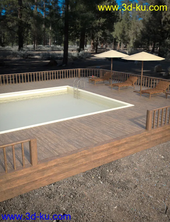 Ranch Pool Deck模型的图片3