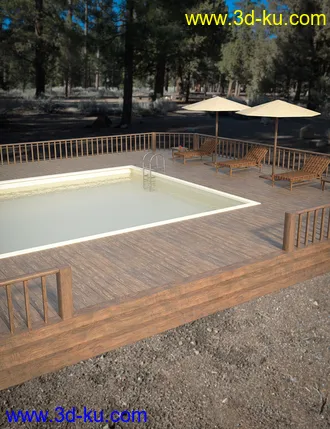 3D打印模型Ranch Pool Deck的图片