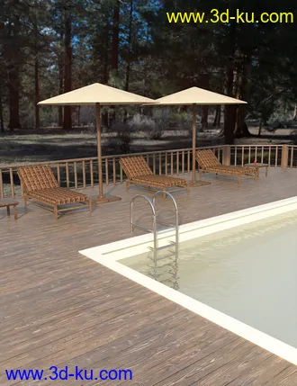 3D打印模型Ranch Pool Deck的图片