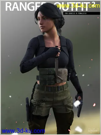 3D打印模型Ranger Outfit 2 for Genesis 8 Female的图片