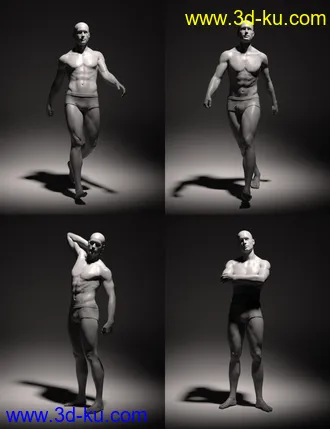 3D打印模型Real Pinup Poses and Lights for Genesis 8 Male(s)的图片