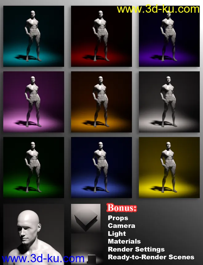 Real Pinup Poses and Lights for Genesis 8 Male(s)模型的图片7