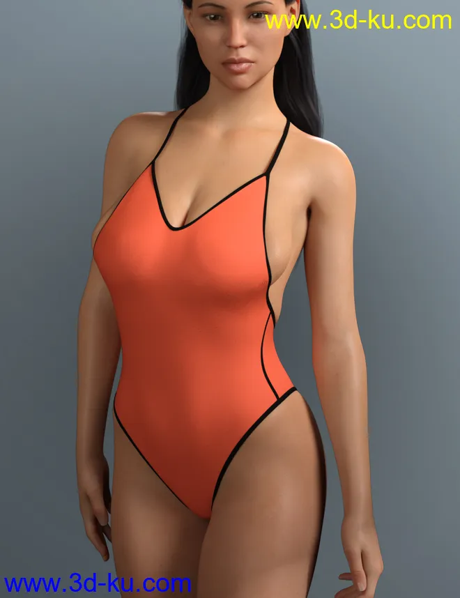 RealFit One Piece for Genesis 8 Females模型的图片1