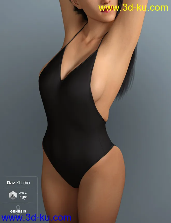 RealFit One Piece for Genesis 8 Females模型的图片3
