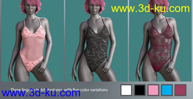 RealFit One Piece for Genesis 8 Females模型的图片8