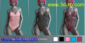 3D打印模型RealFit One Piece for Genesis 8 Females的图片