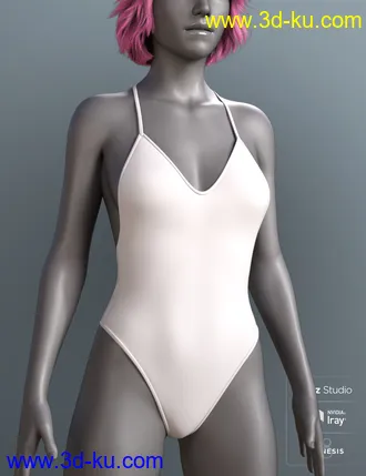 3D打印模型RealFit One Piece for Genesis 8 Females的图片