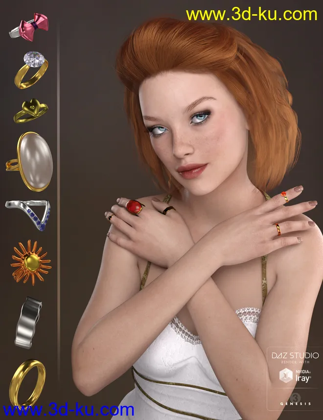 Rings and Things for Genesis 3 Female(s)模型的图片2
