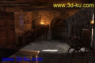 ROG Medieval Fantasy Bedroom模型的图片4
