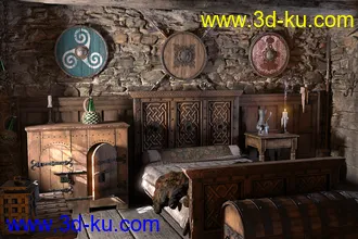 3D打印模型ROG Medieval Fantasy Bedroom的图片