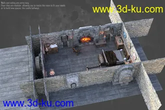 3D打印模型ROG Medieval Fantasy Bedroom的图片
